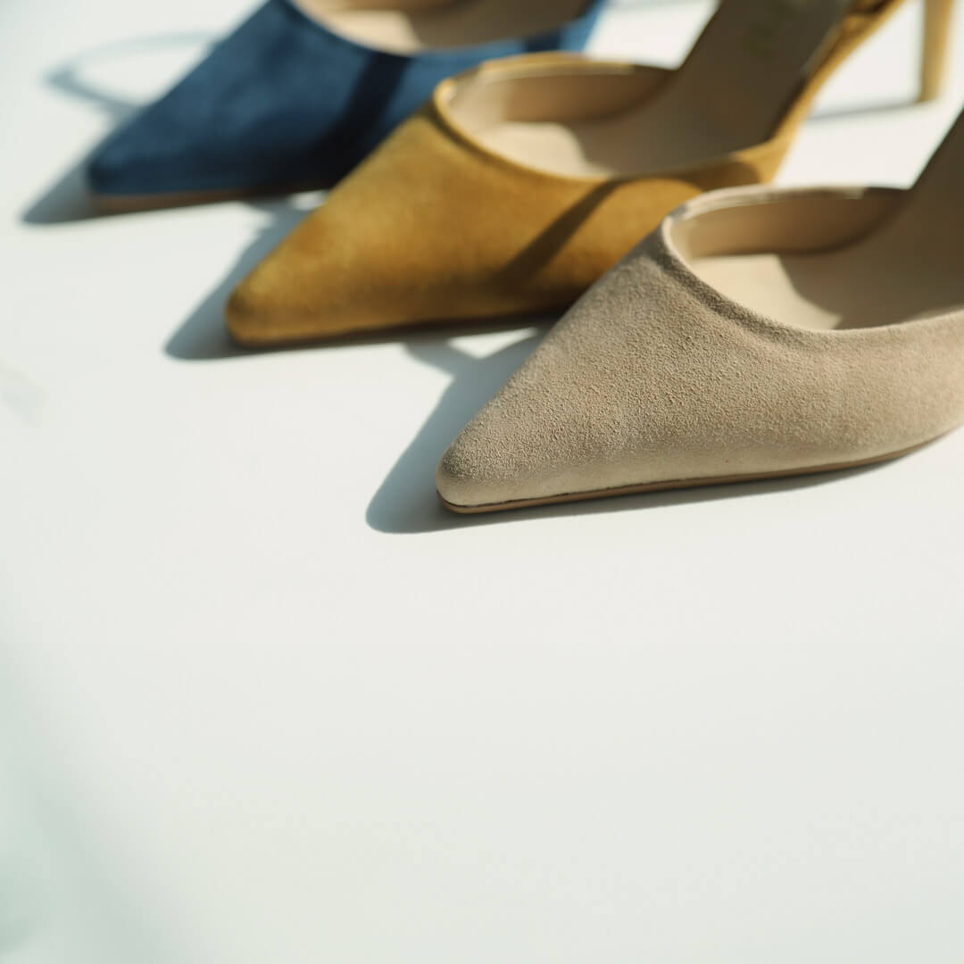 TESORO - camel suede slingback