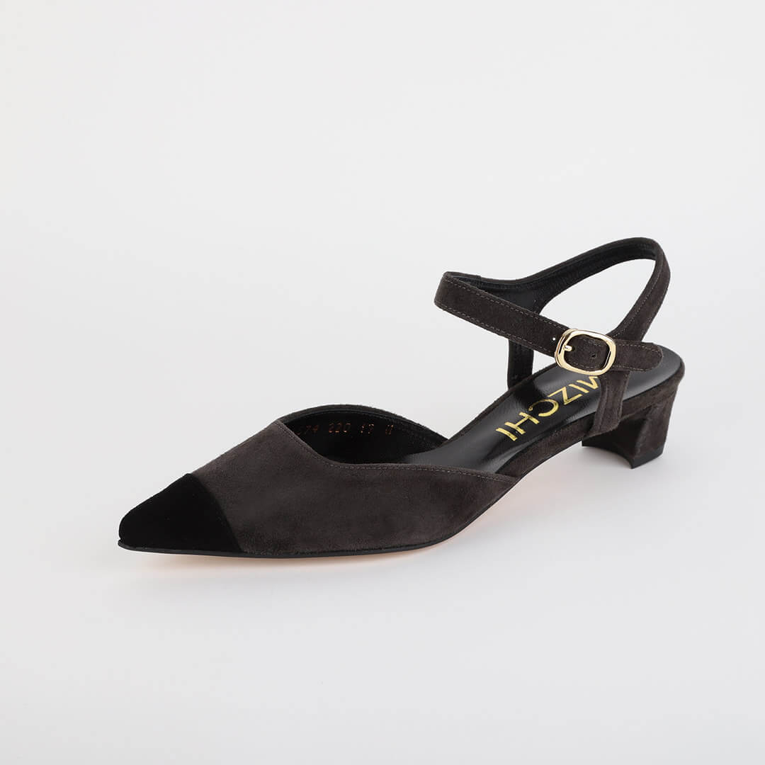 KALMA - suede ankle strap heel