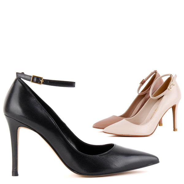 ROBIN BLACK PATENT- ankle strap